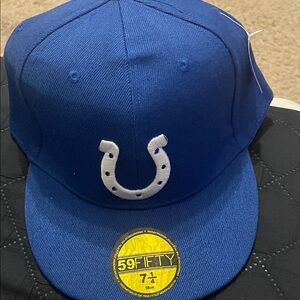 New Era Blue 59FIFTY Cap with  Indianapolis Colts White Logo